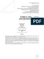 SEA - Practical Application of Science Volume III, Issue 1 (7) / 2015 Ethics and Advertising