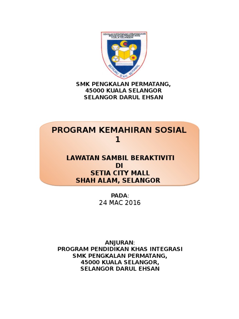 Kertas Kerja Lawatan Ke Setia City Mall 2016 Terkini Pdf