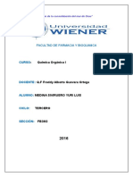 Obtención de Alcohol Practica Orgánica 1 n.-2 & Aminas Determinación de Las Características Físicas y Químicas de Compuestos Aminados Practica 3