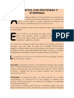 Alimentos Con Proteínas y Vitaminas