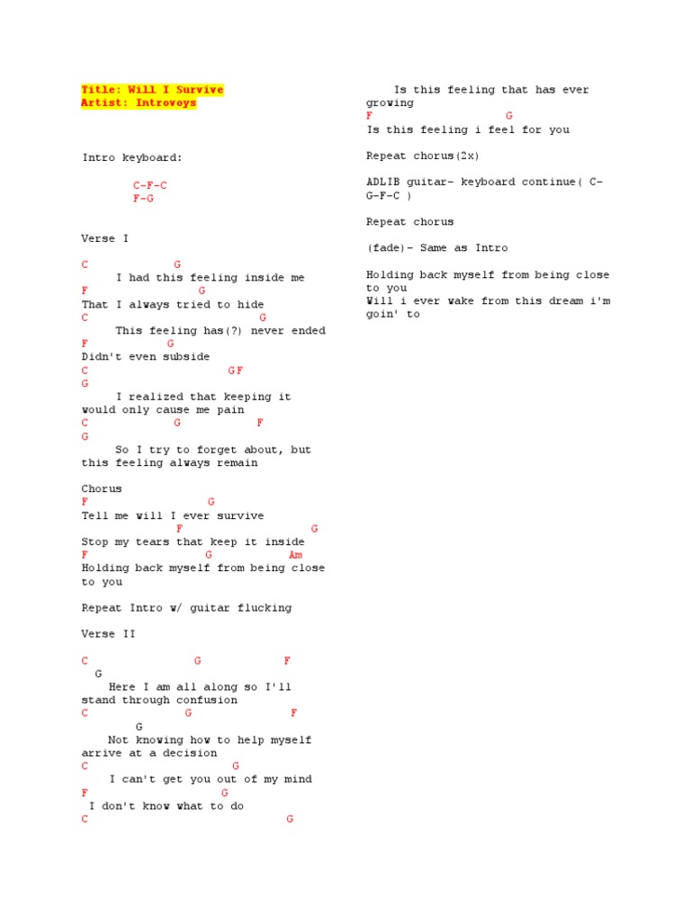 Guitar Chords Compilation PDF Song Structure Music Theory