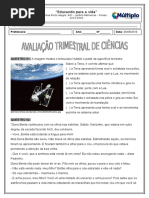 Avaliação Trimestral de Ciencias 2