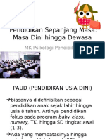  Pendidikan Masa Dini Dan Dewasa