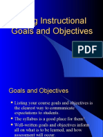 Writing Instructional Goals and Objectives