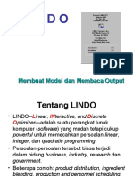 Lindo: Membuat Model Dan Membaca Output