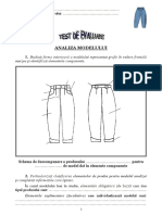Test Analiza Pantaloni