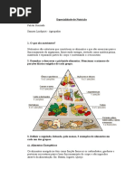 Especialidade de Nutrição