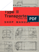 Volkswagen Type II Transporter Series 1200 1600 Shop Manual 258 Pags en Ingles PDF