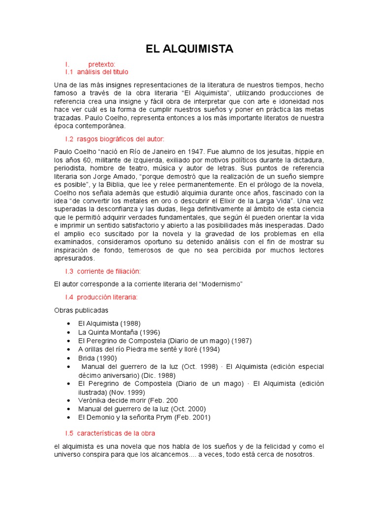 El Alquimista PDF - 1631558506