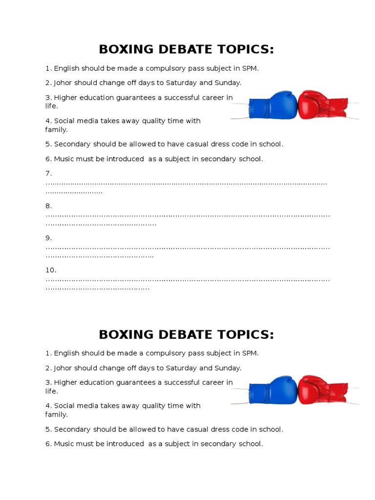 Engaging Debate Topics for Schools | PDF | Foreign Language Studies