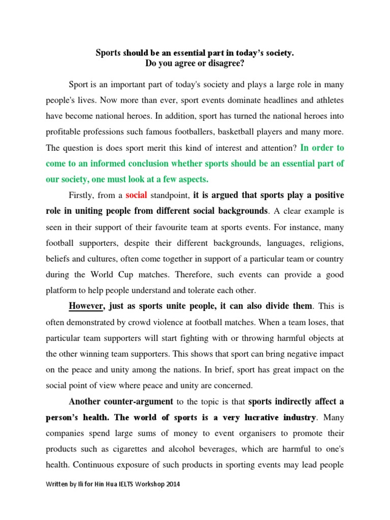 Discursive Essay Sample Sports Sports Psychological Concepts