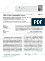 Impact of Temperature on Performance of Series and Parallel