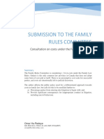 Submissions to Family Law Rules Committee
