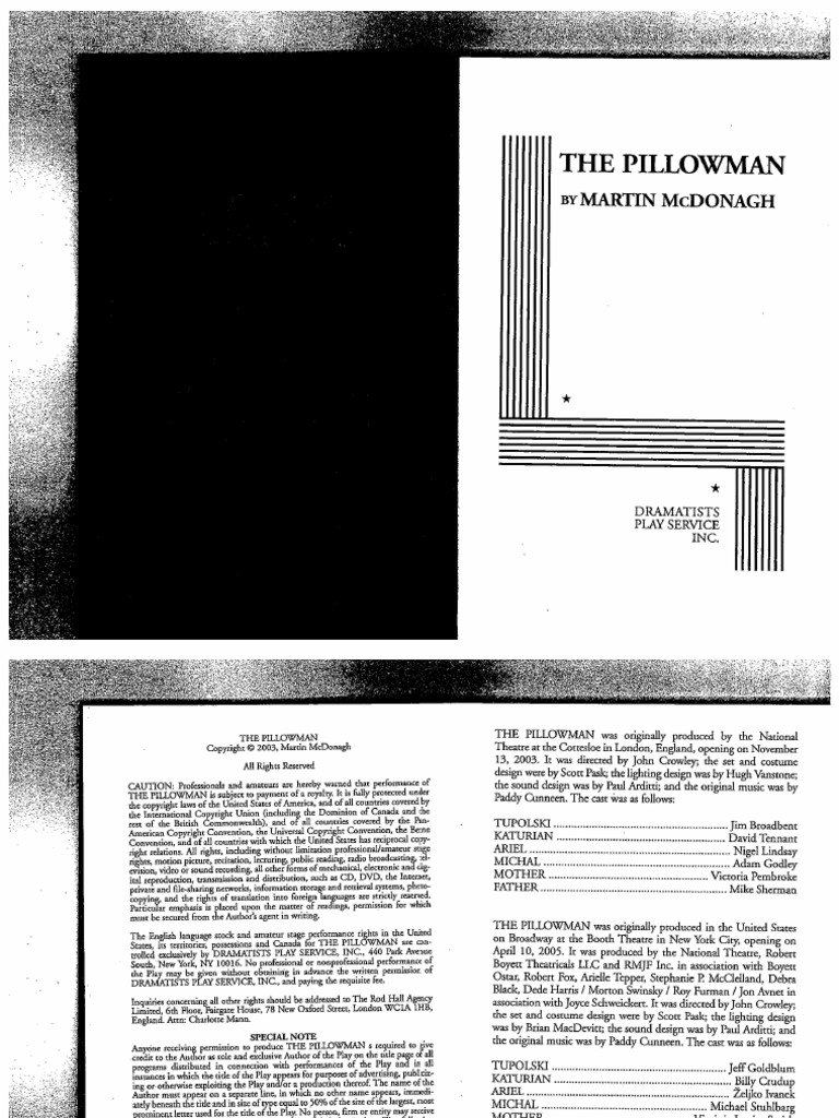 The Pillowman Martin McDonagh PDF PDF