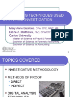 Accounting Techniques Used in A Fraud Investigation: Mary Anne Basilone Diane A. Matthews Carlow University