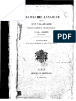 (1867) Grammaire Annamite Suivie D'Un Vocabulaire - Par G.Aubaret