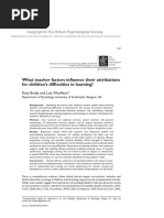 Brady_Woolfson_2008_What teacher factors in´Čéuence their attributions for childrenÔÇÖs dif´Čüculties in learning