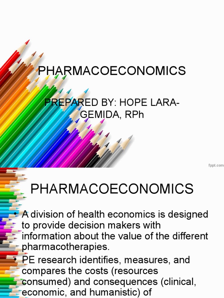 Pharmacoeconomics Lce PDF CostBenefit Analysis Cost
