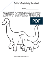 Mothers Day Coloring Worksheet