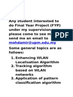 Advert - FYP 2016