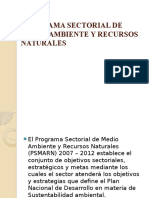 Programa Sectorial de Medio Ambiente y Recursos Naturales