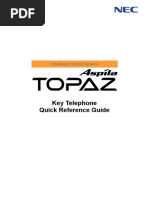 NEC Aspila Key Telephone Quick Guide