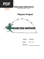 Download Project on Projectile Motion by Rahul Goel SN329842190 doc pdf