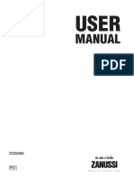 Aragaz Zanussi Manual PDF