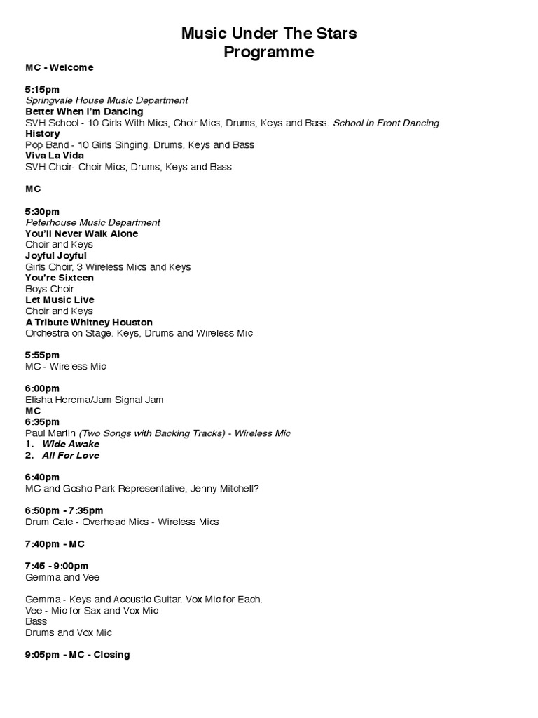 School Music Festival Program | PDF | Language Arts & Discipline | Poetry