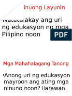 Edukasyon NG Ating Mga Ninuno