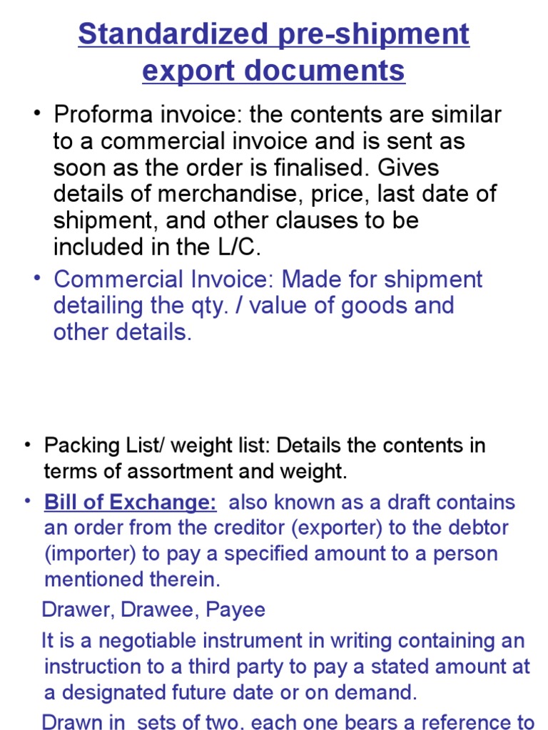 IFT - Export Documentation 1 | PDF | Trade | Economies