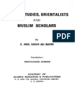 English Islamic Studies Orientalists and Muslim Scholars
