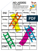 Slides and Ladders Days of The Week