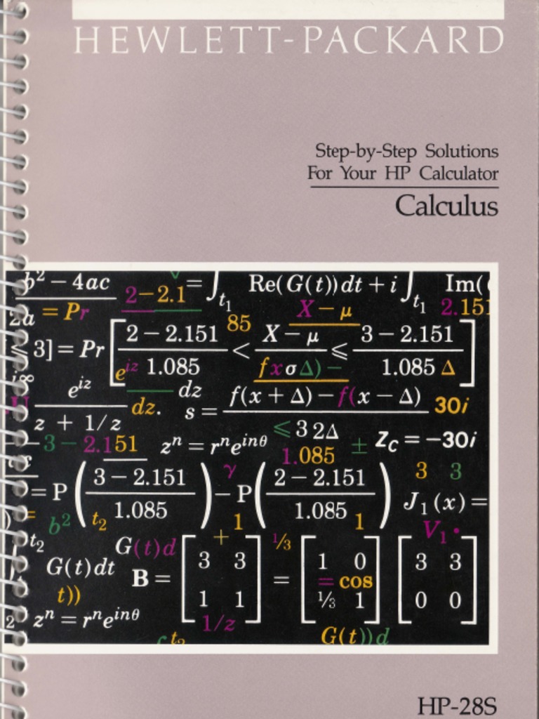 HP28S Calculus Solution Manual PDF Trigonometric Functions