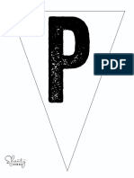 Print Letter P Banner