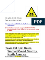 Toxic Oil Spill Rains Warned Could Destroy North America