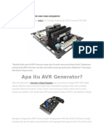 Apa Itu Avr Generator Dan Cara Kerjanya