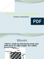 Apparel Categories: Fashion Orientation