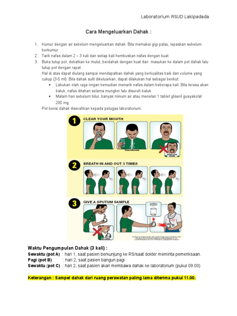 Cara Pengumpulan Dahak