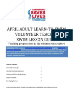 April Adult Learn-To-Swim Volunteer Teacher Swim Lesson Guide