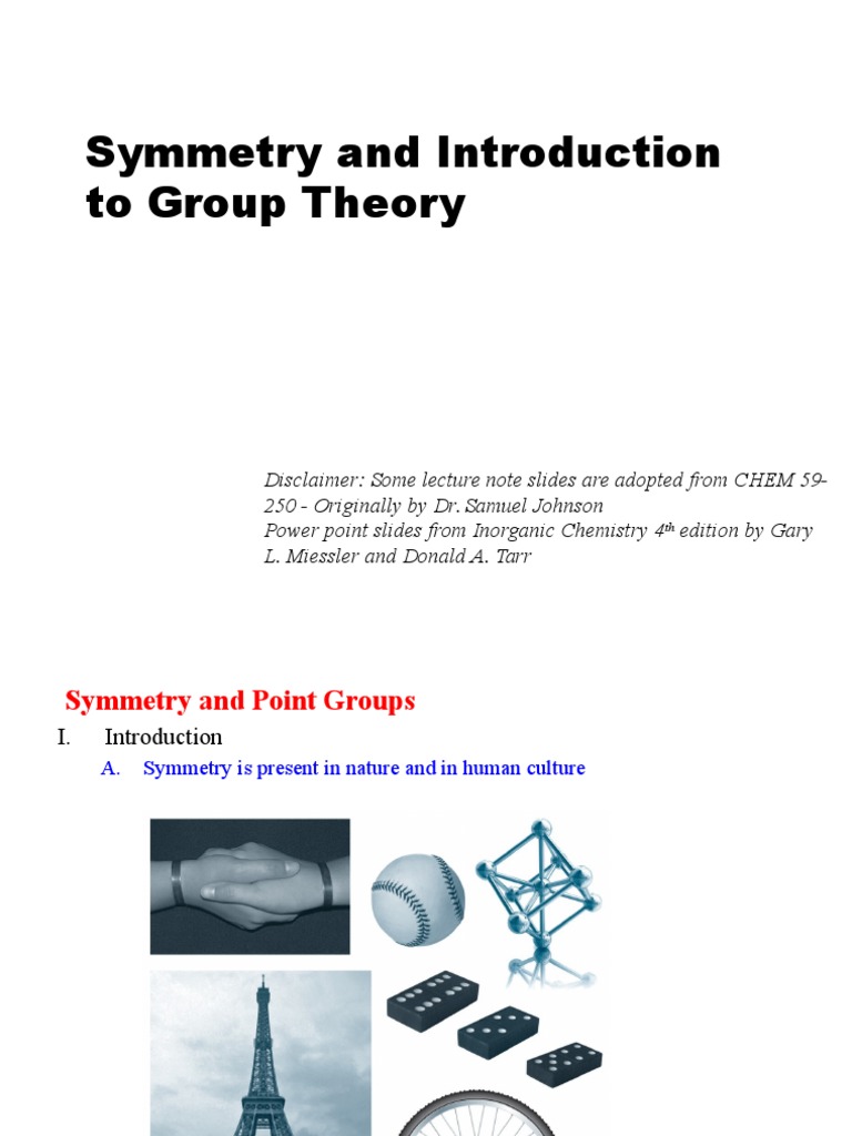Symmetry and Point Groups in Chemistry | PDF | Cartesian Coordinate ...