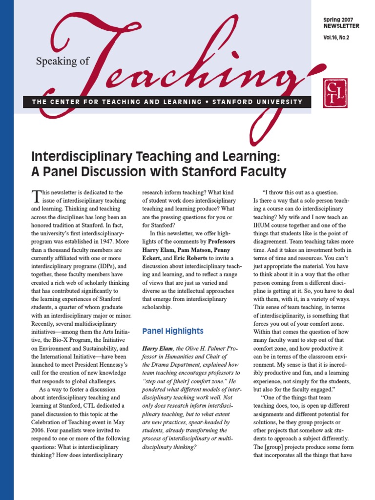 Interdisciplinary Standford | PDF | Interdisciplinarity | Design
