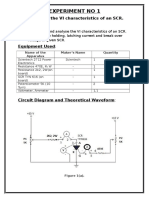 V-I characteristics of SCR