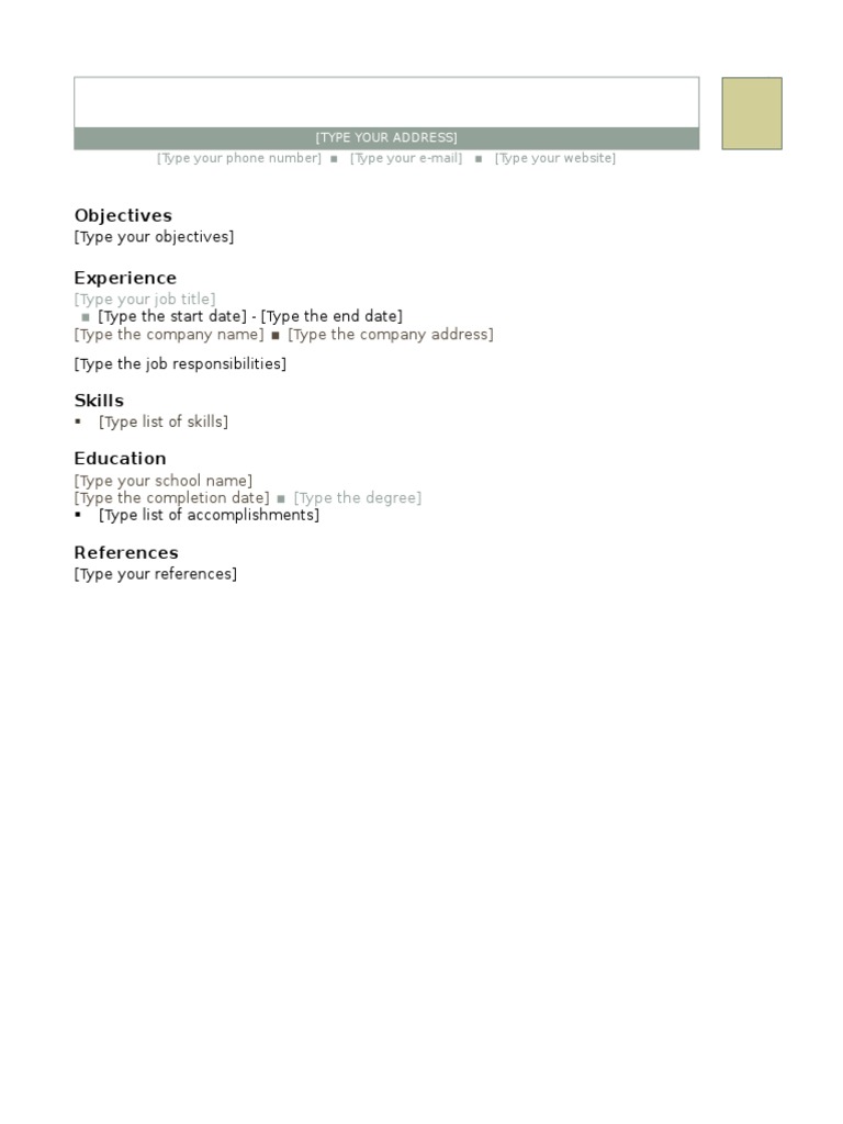 Professional Resume Template | PDF