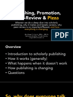 Publishing, Promotion, Peer-Review & Pizza For MURSA's "Research. Publish. Pizza." Event.