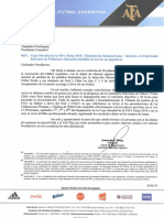 Carta de La AFA Dirigida A La FIFA Por La Sanción A Bolivia