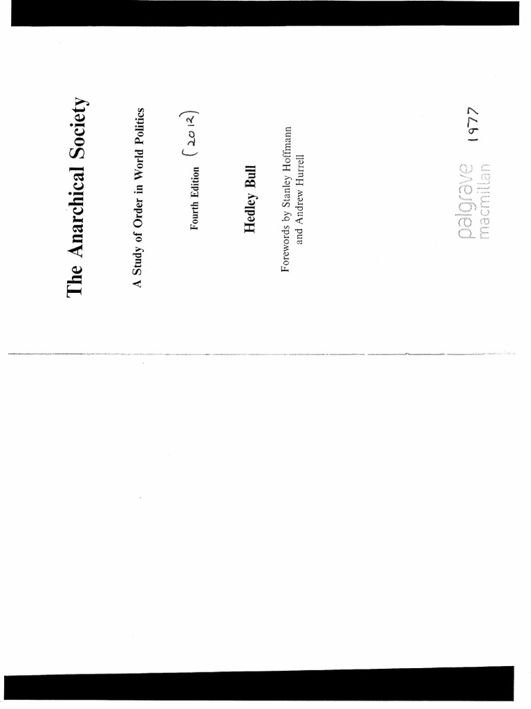 Anarchical Society by Hedley Bull | PDF