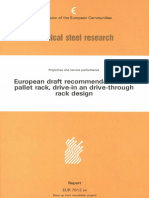 European Draft Recommendation For Racking