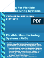 Tooling For Flexible Manufacturing Systems: Vaisakh Balakrishnan 214116019