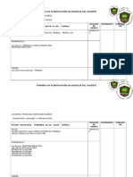 Formato de Planificación en Ausencia Del Docente, 26 de Octubre